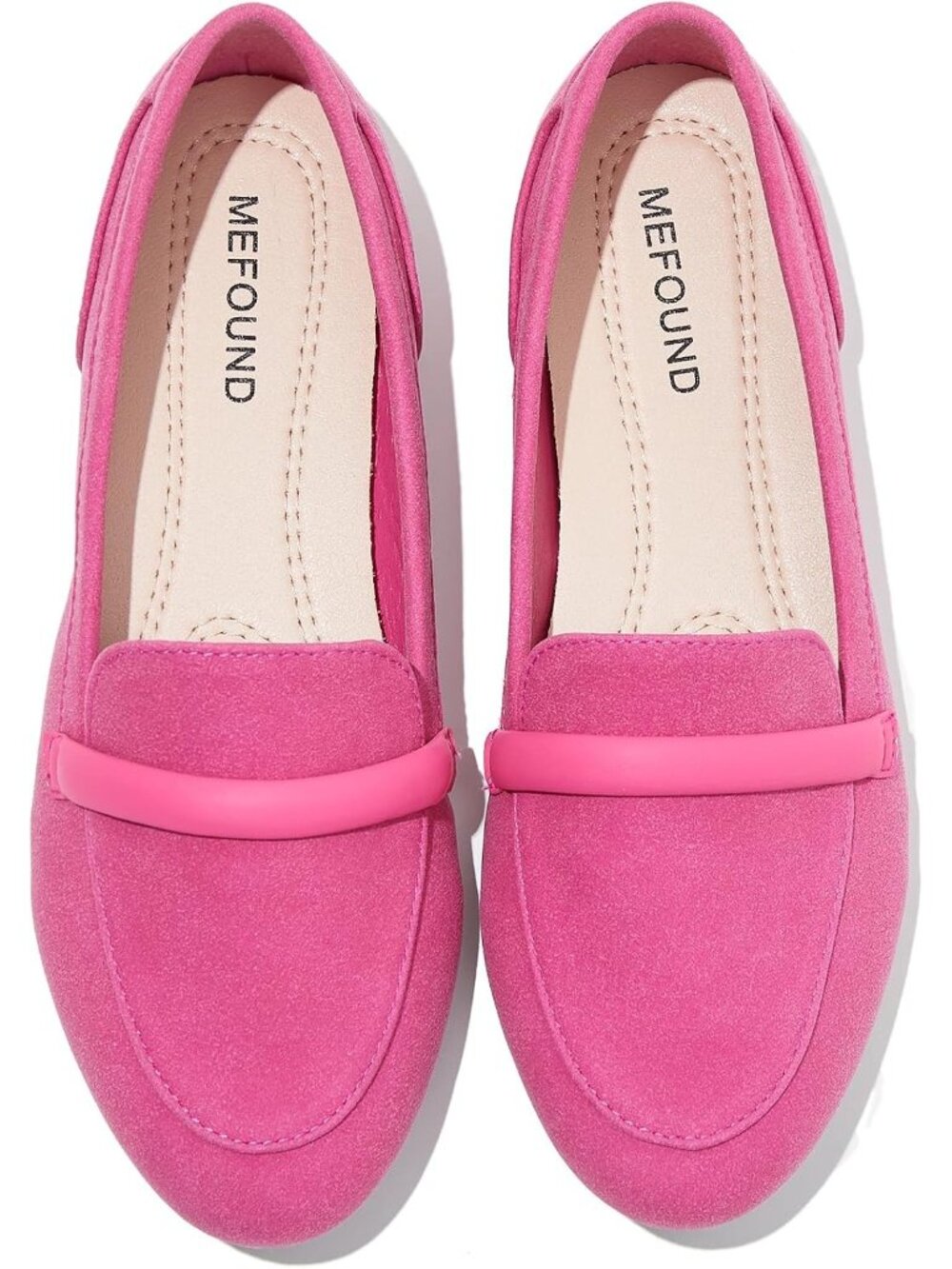 Women Rose Red Comfortable Faux Leather Slip on Casual Loafer Ballet Flat Shoes